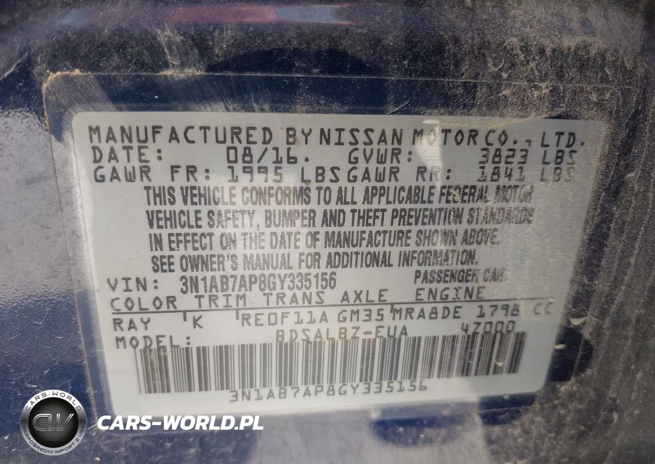 2016 Nissan Sentra S VIN:3N1AB7AP8GY335156 - 9
