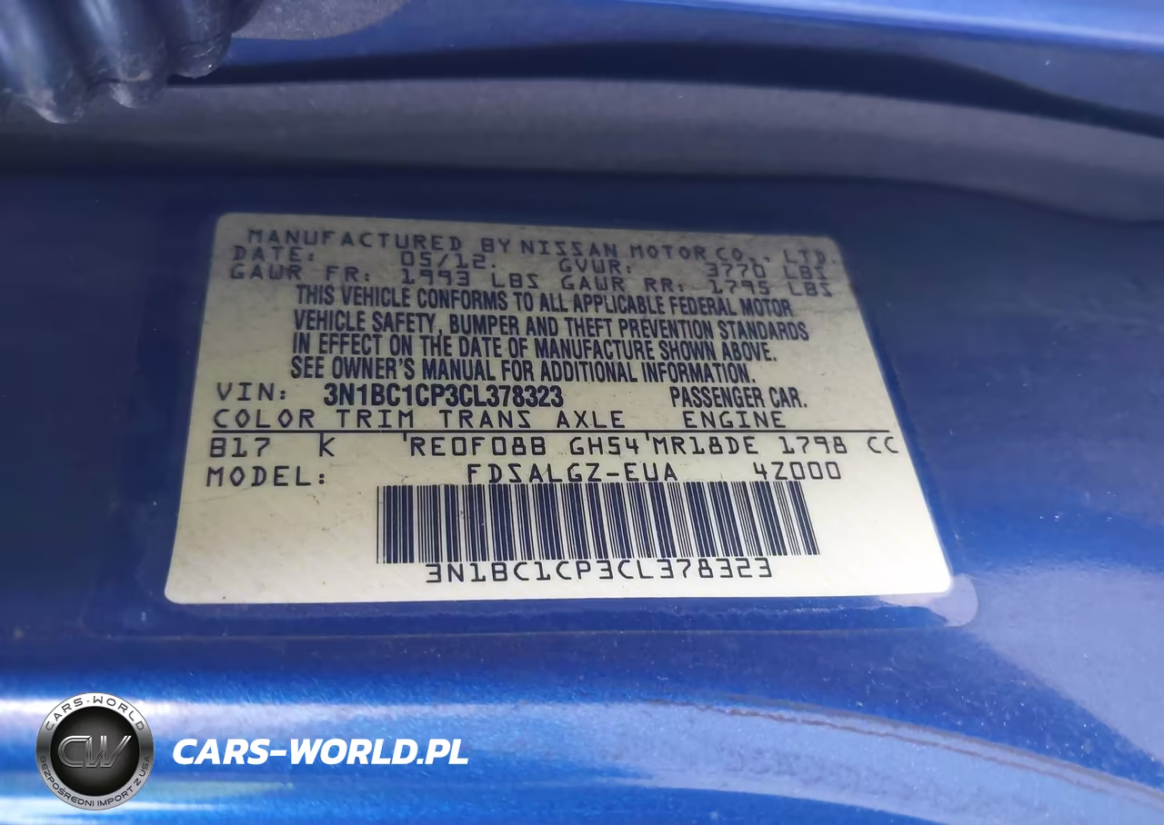 2012 Nissan Versa 1.8 Sl VIN:3N1BC1CP3CL378323 - 9