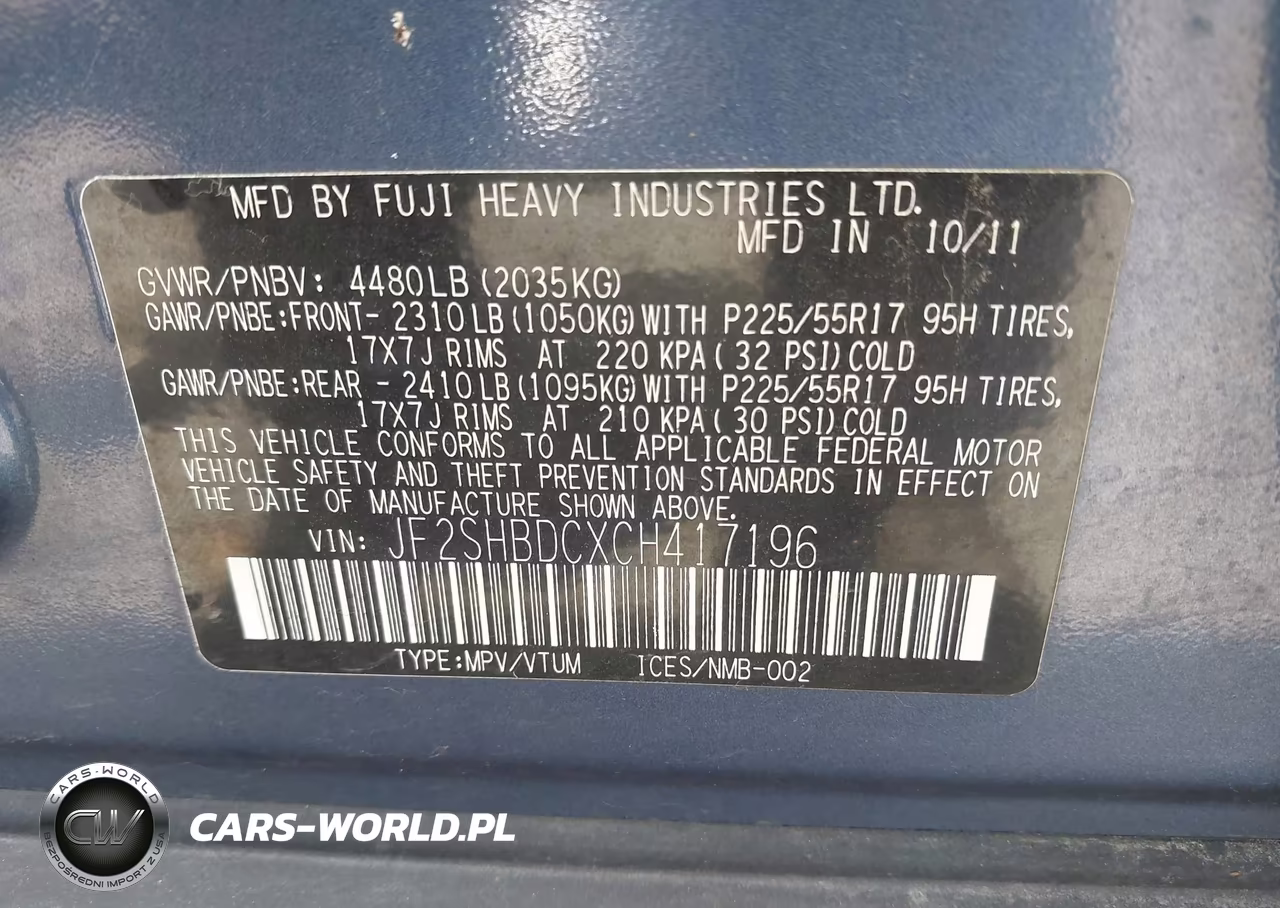 2012 Subaru Forester 2.5X Premium VIN:JF2SHBDCXCH417196 - 9