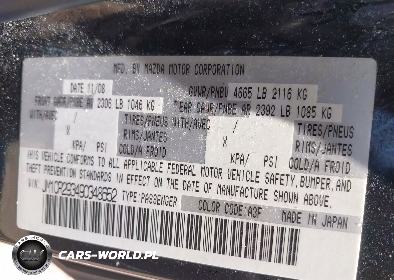 2009 Mazda 5 VIN:JM1CR293490348652 - 9