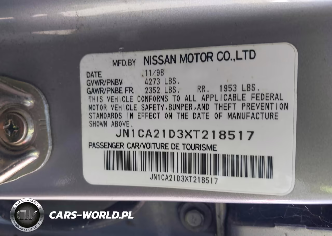 1999 Nissan Maxima Gle-Gxe-Se-Se-L VIN:JN1CA21D3XT218517 - 9
