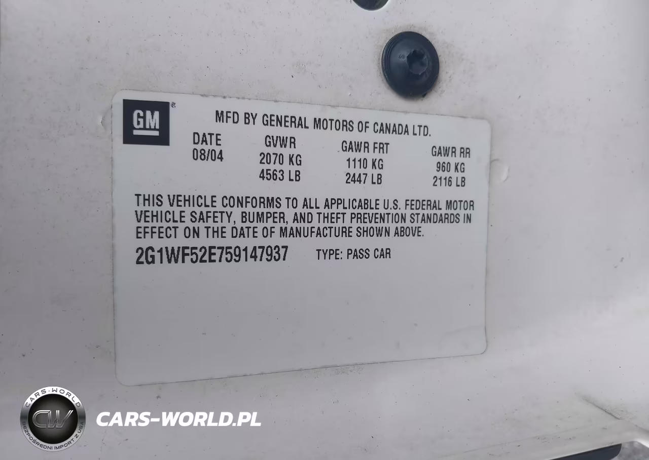 2005 Chevrolet Impala VIN:2G1WF52E759147937 - 9