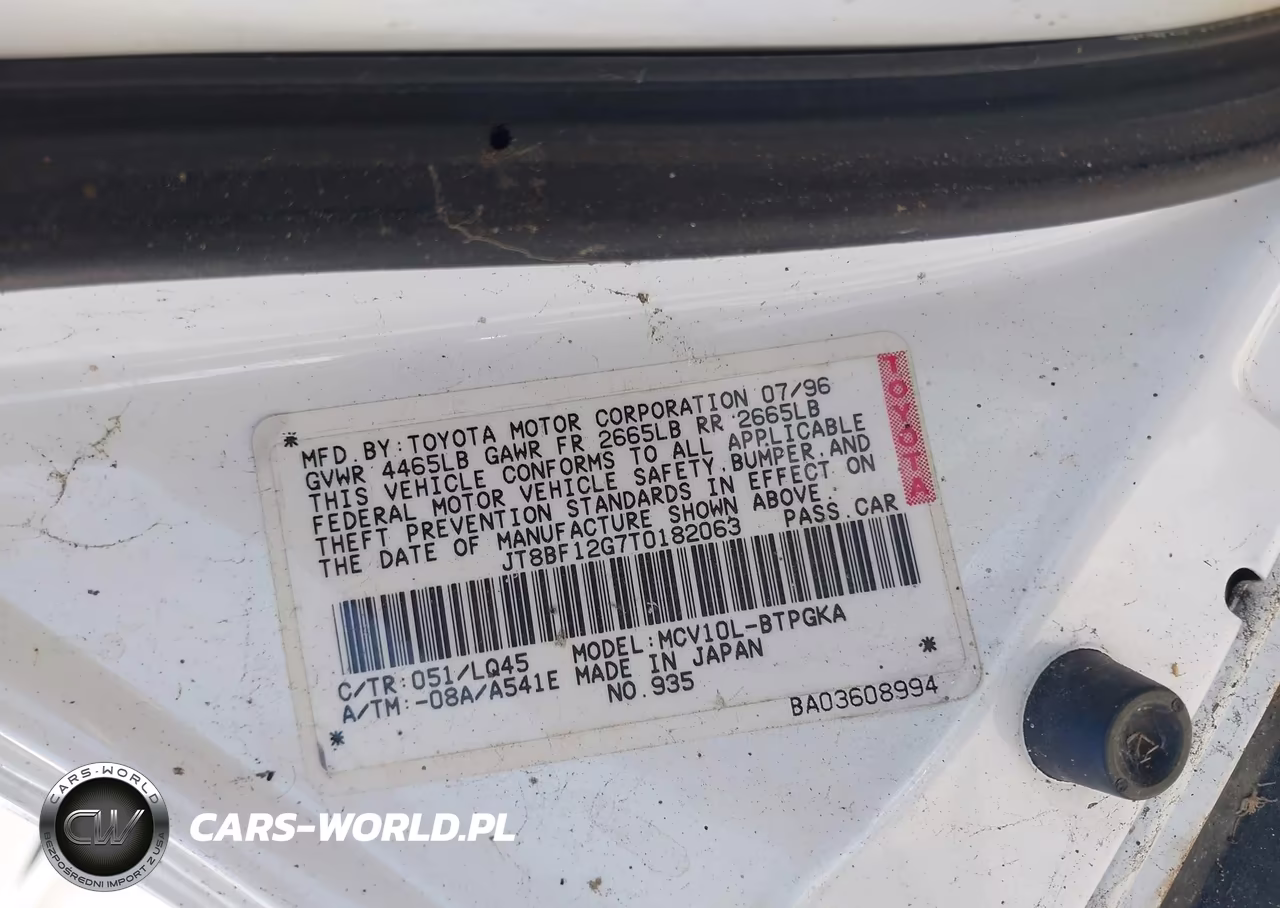 1996 Lexus Es 300 VIN:JT8BF12G7T0182063 - 9