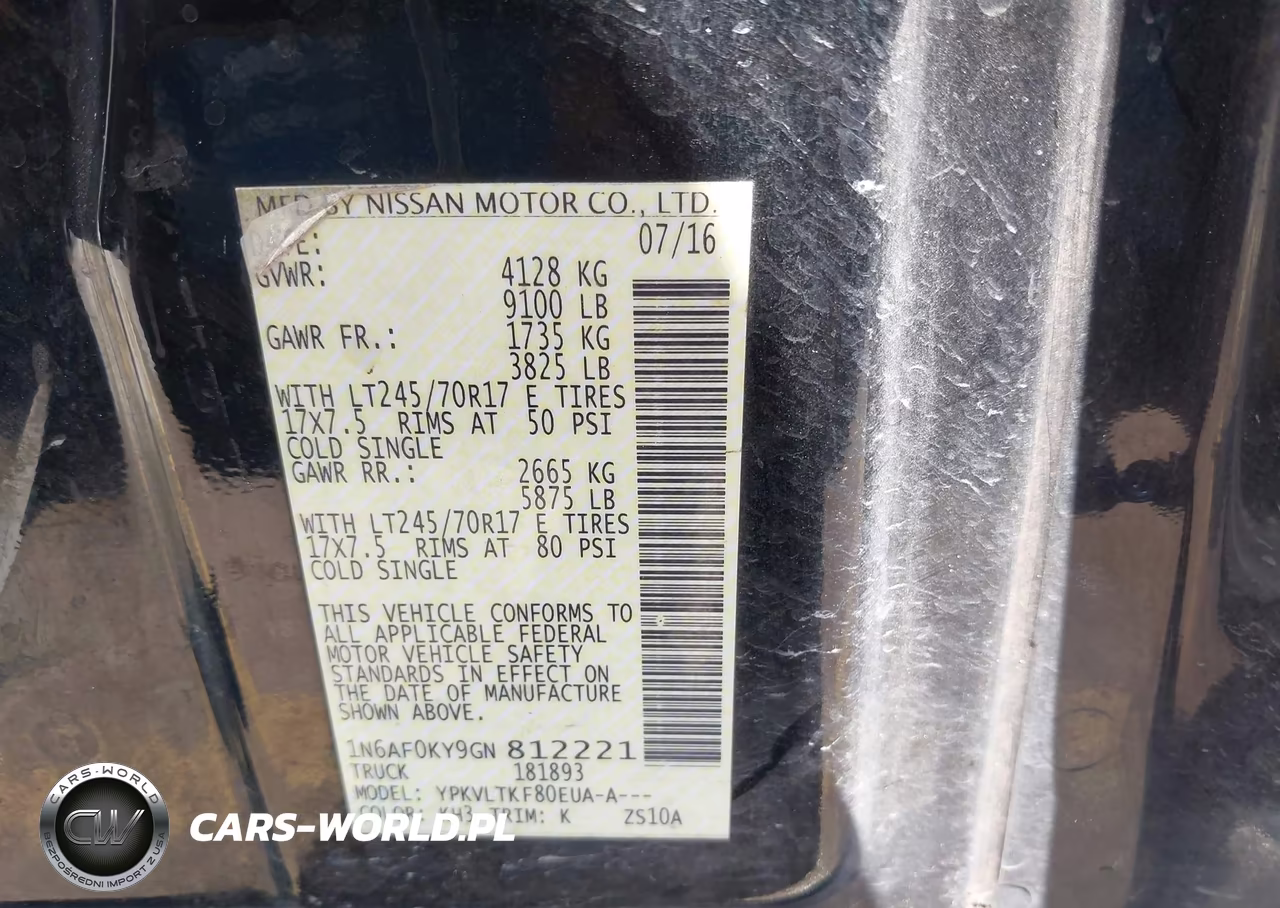 2016 Nissan Nv Cargo Nv2500 Hd Sv V8 VIN:1N6AF0KY9GN812221 - 9
