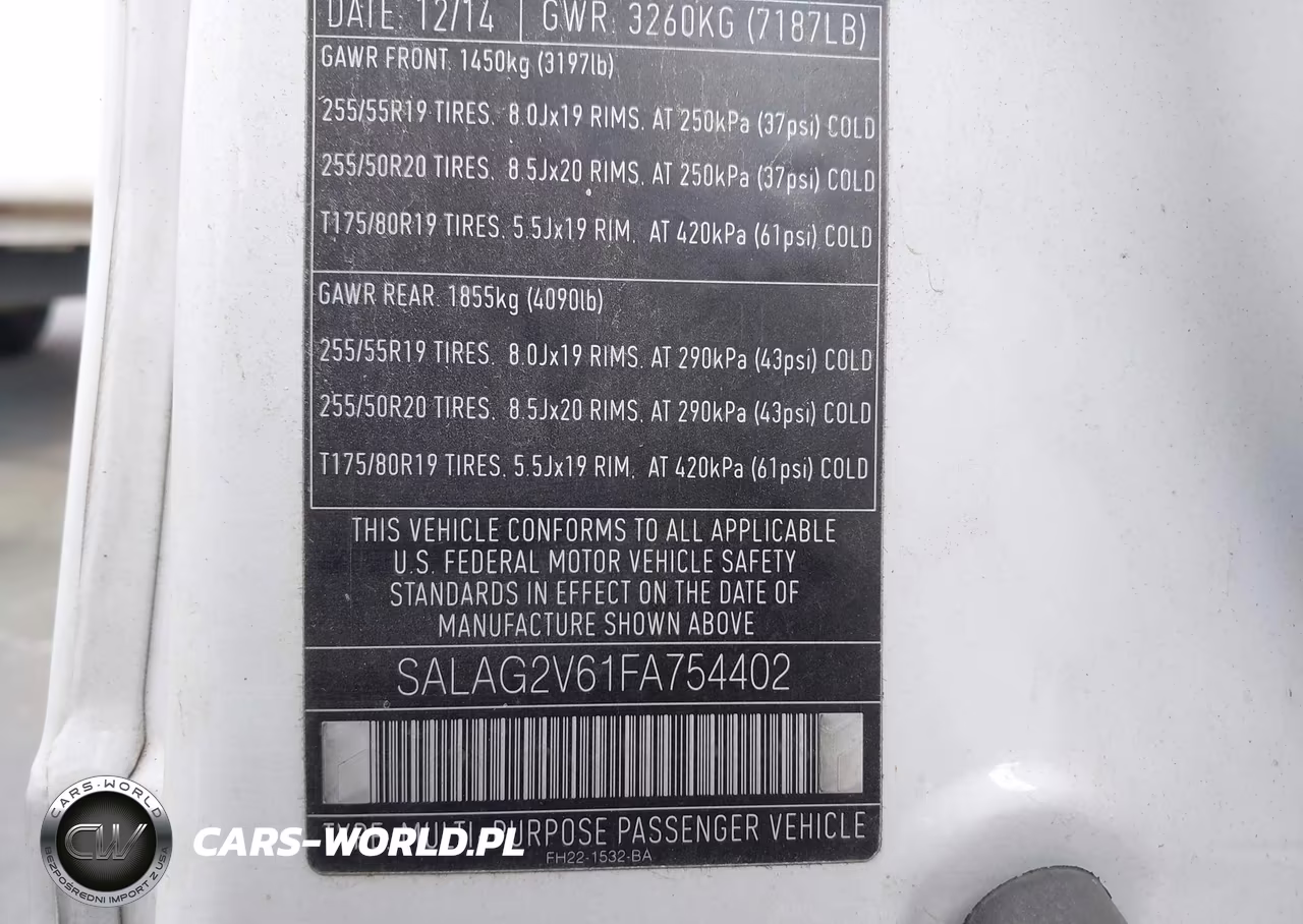 2015 Land Rover Lr4 VIN:SALAG2V61FA754402 - 9