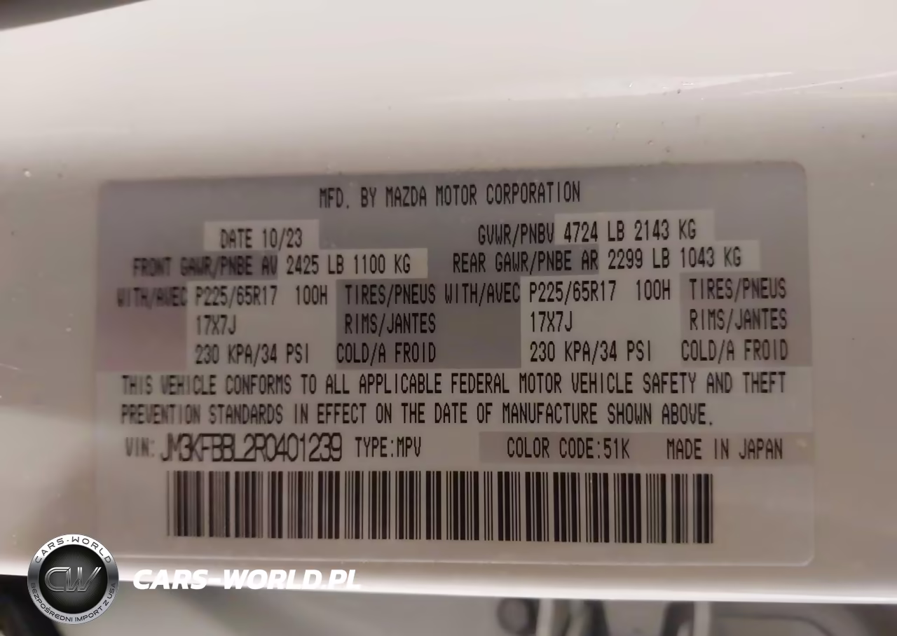 2024 Mazda Cx-5 2.5 S Select VIN:JM3KFBBL2R0401239 - 9