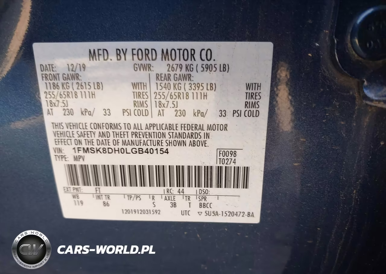 2020 Ford Explorer Xlt VIN:1FMSK8DH0LGB40154 - 9