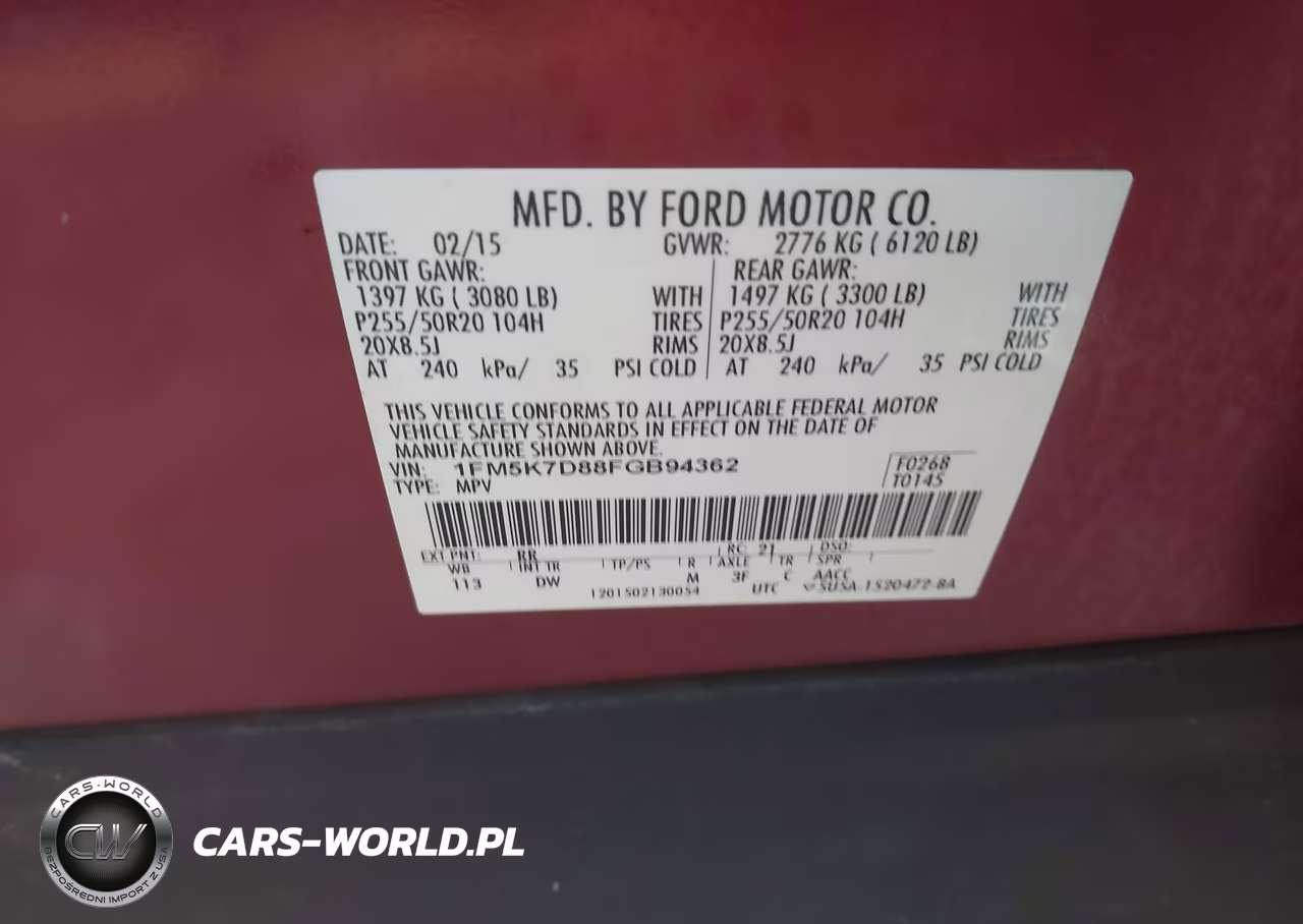 2015 Ford Explorer Xlt VIN:1FM5K7D88FGB94362 - 9
