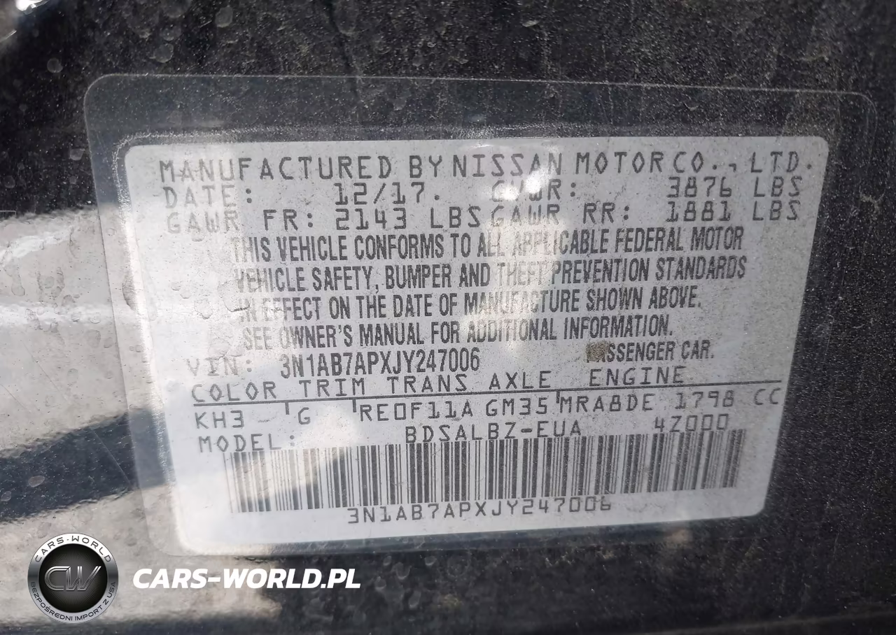 2018 Nissan Sentra S VIN:3N1AB7APXJY247006 - 9