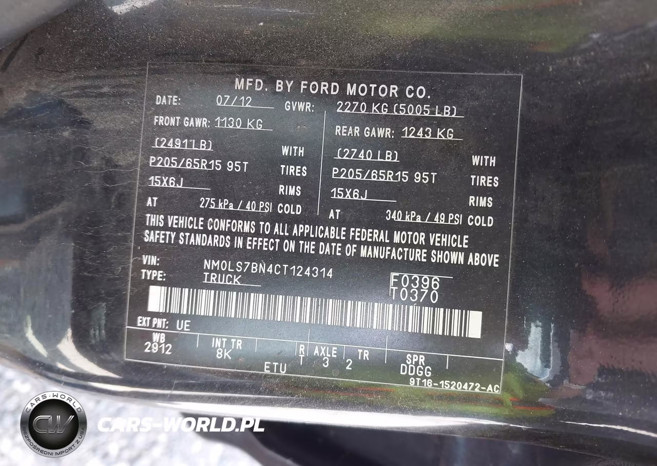 2012 Ford Transit Connect Xlt VIN:NM0LS7BN4CT124314 - 9