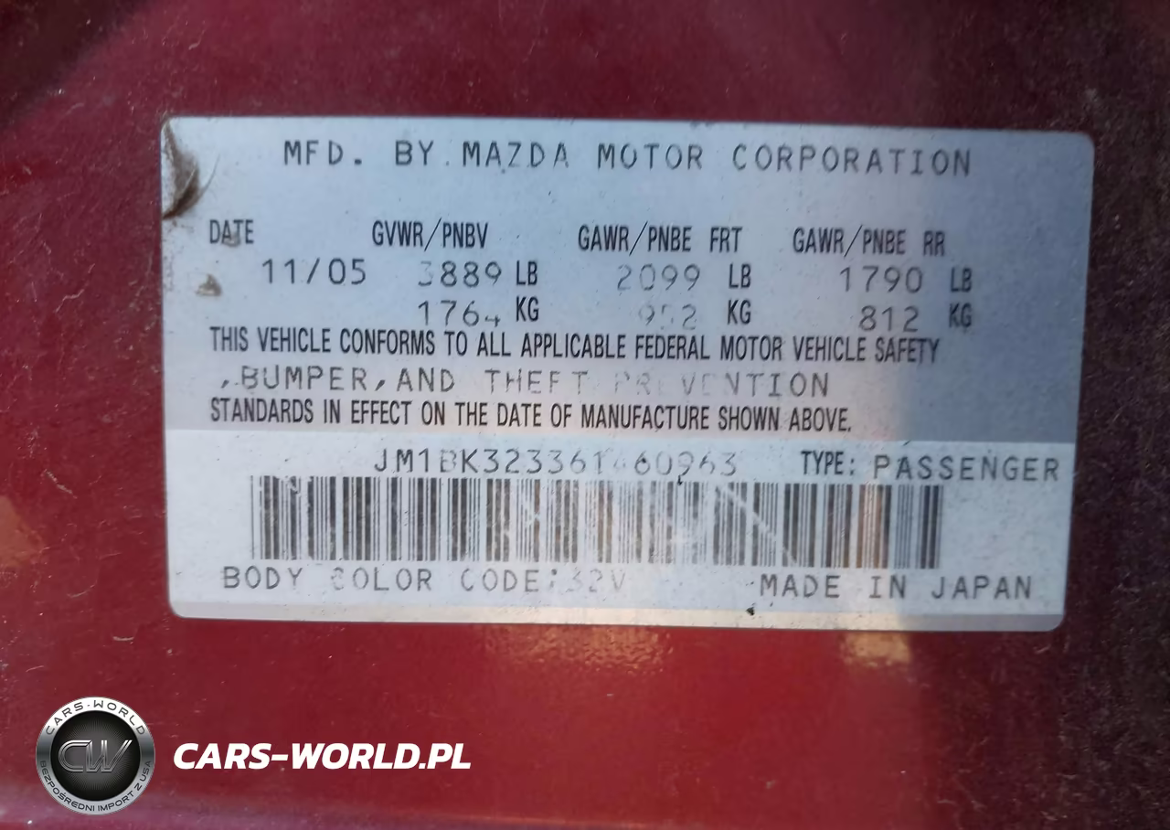 2006 Mazda Mazda3 S VIN:JM1BK323361460963 - 9