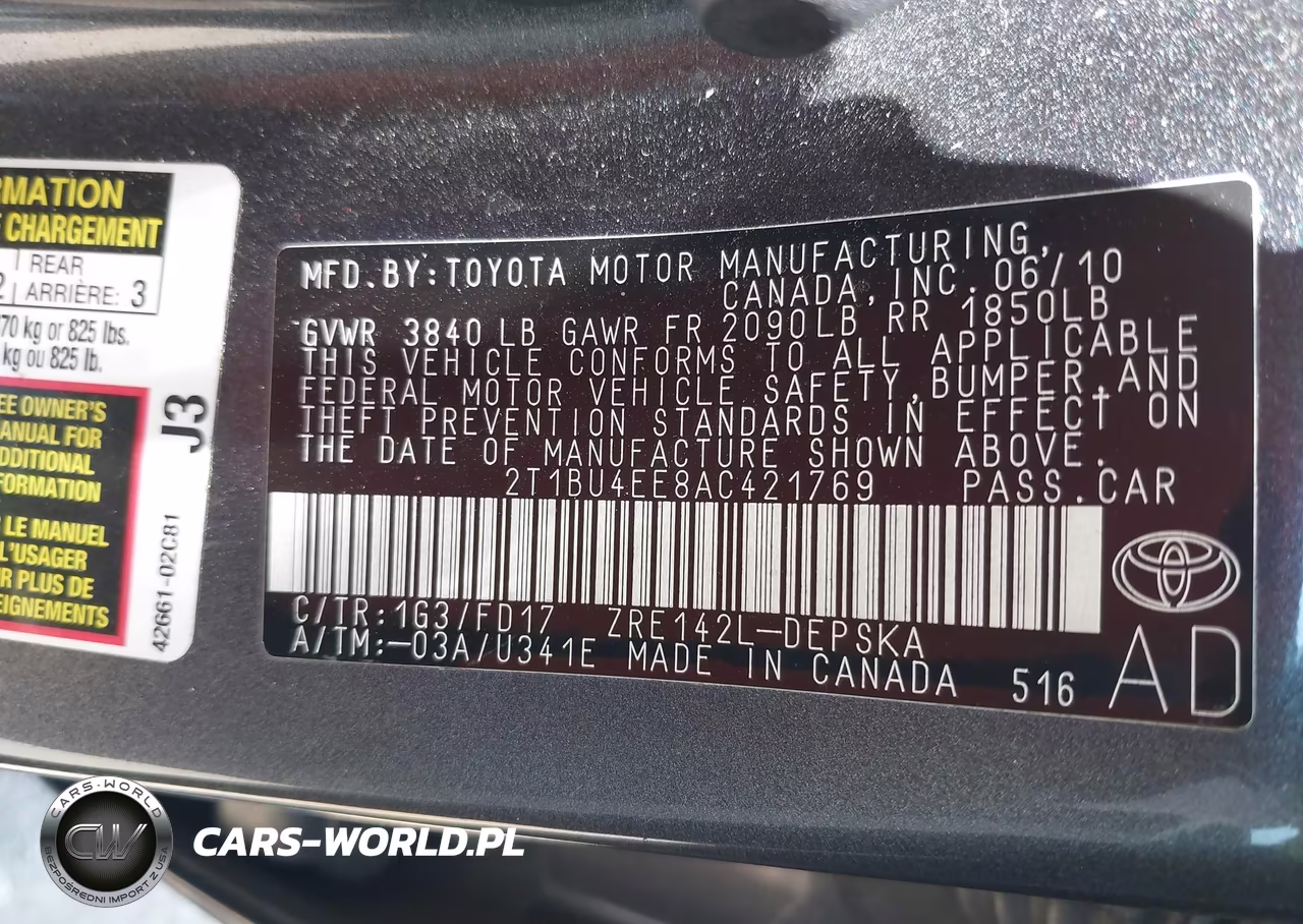 2010 Toyota Corolla S VIN:2T1BU4EE8AC421769 - 9