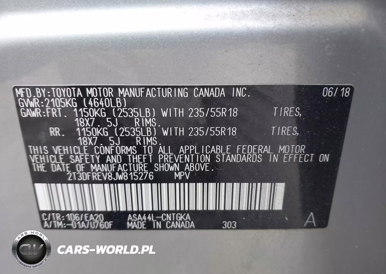 2018 Toyota Rav4 Limited VIN:2T3DFREV8JW815276 - 9