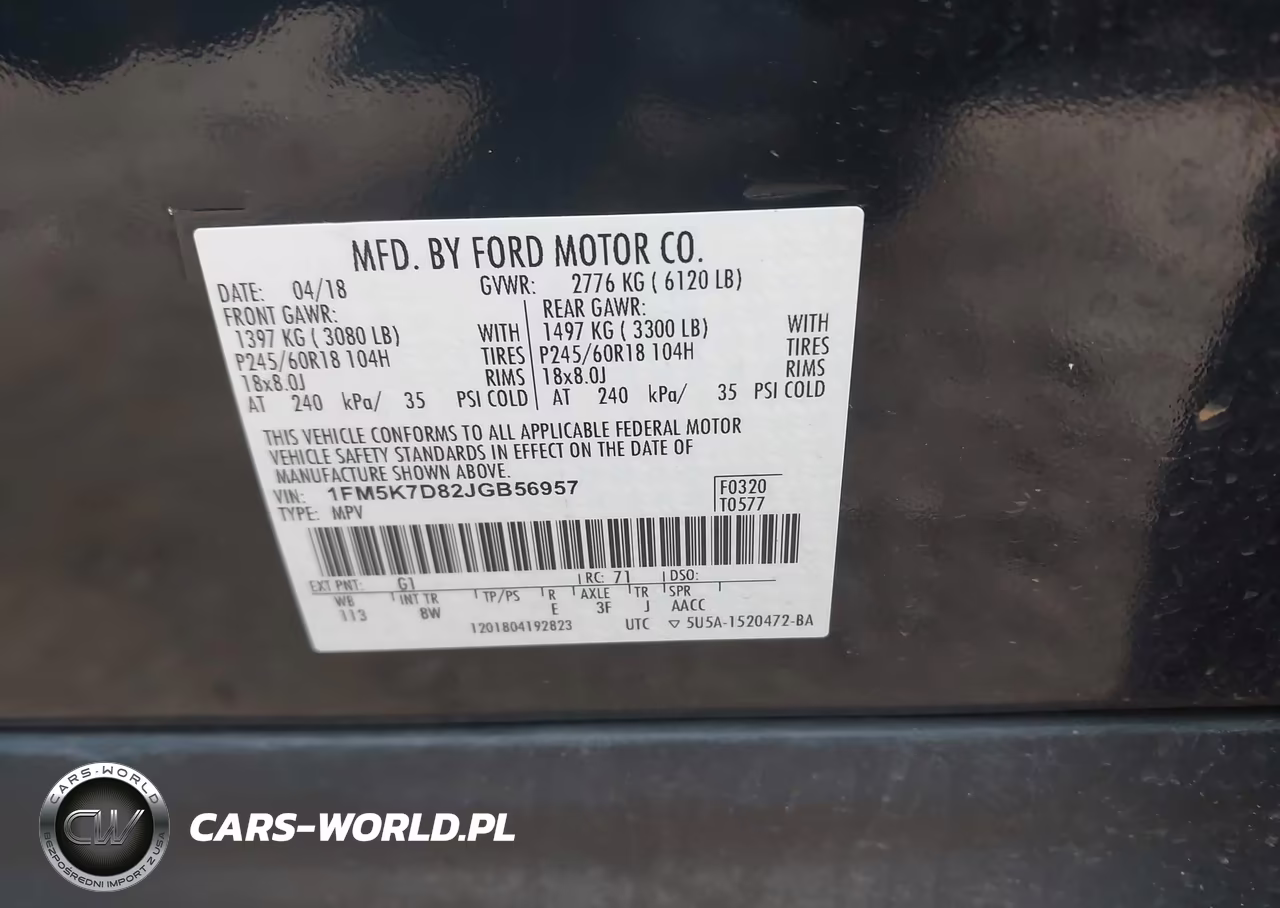 2018 Ford Explorer Xlt VIN:1FM5K7D82JGB56957 - 9