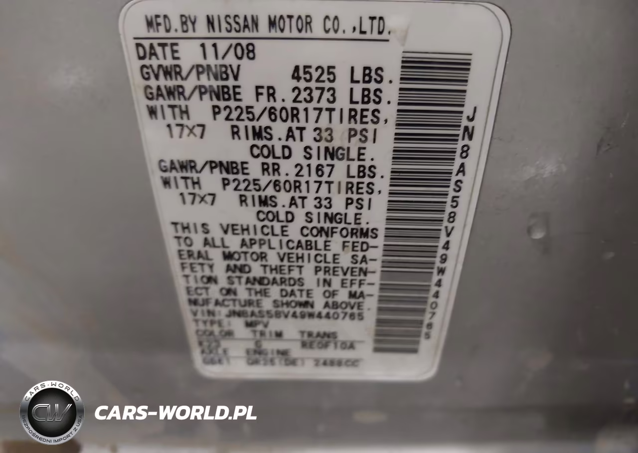 2009 Nissan Rogue Sl VIN:JN8AS58V49W440765 - 9