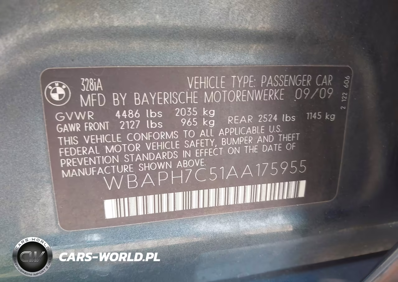 2010 BMW 328I VIN:WBAPH7C51AA175955 - 9