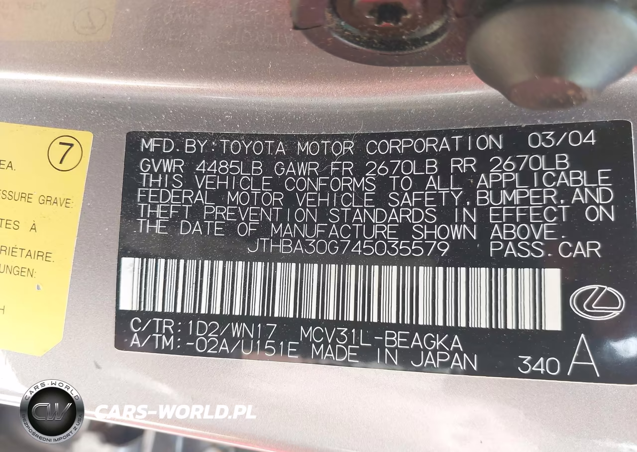 2004 Lexus Es 330 VIN:JTHBA30G745035579 - 9