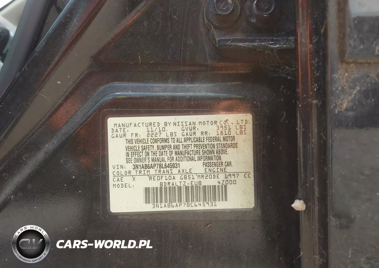 2011 Nissan Sentra 2.0S VIN:3N1AB6AP7BL645931 - 9