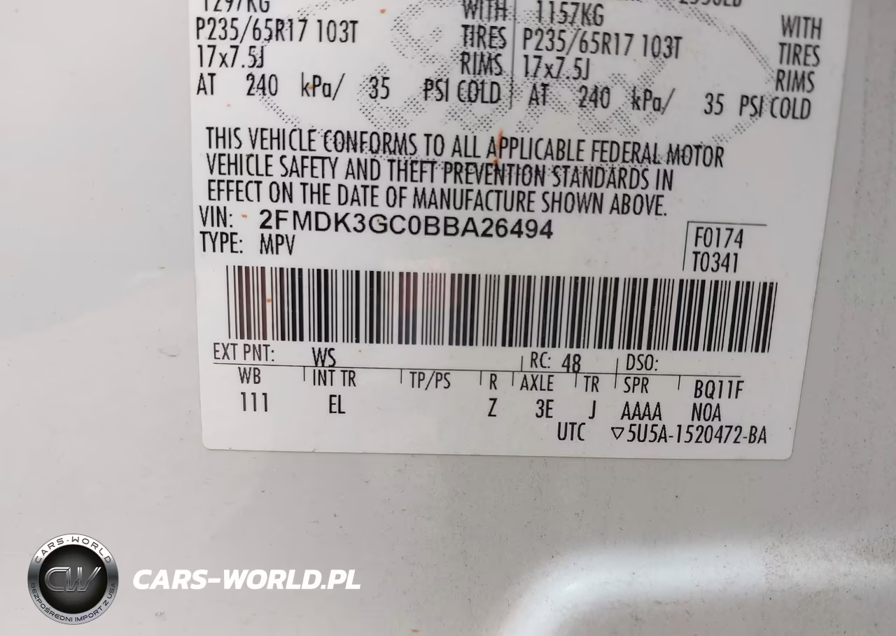 2011 Ford Edge Se VIN:2FMDK3GC0BBA26494 - 9