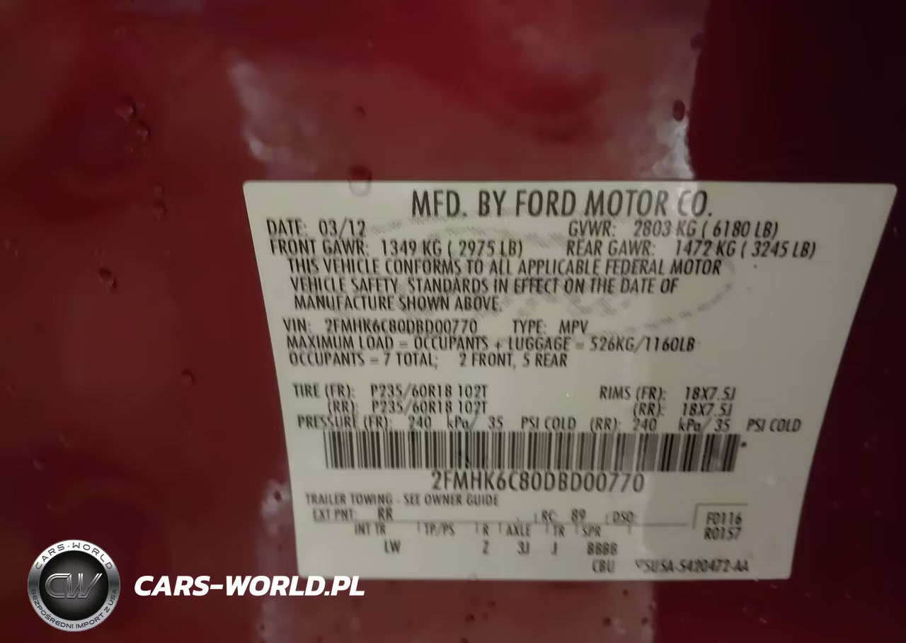 2013 Ford Flex Sel VIN:2FMHK6C80DBD00770 - 9
