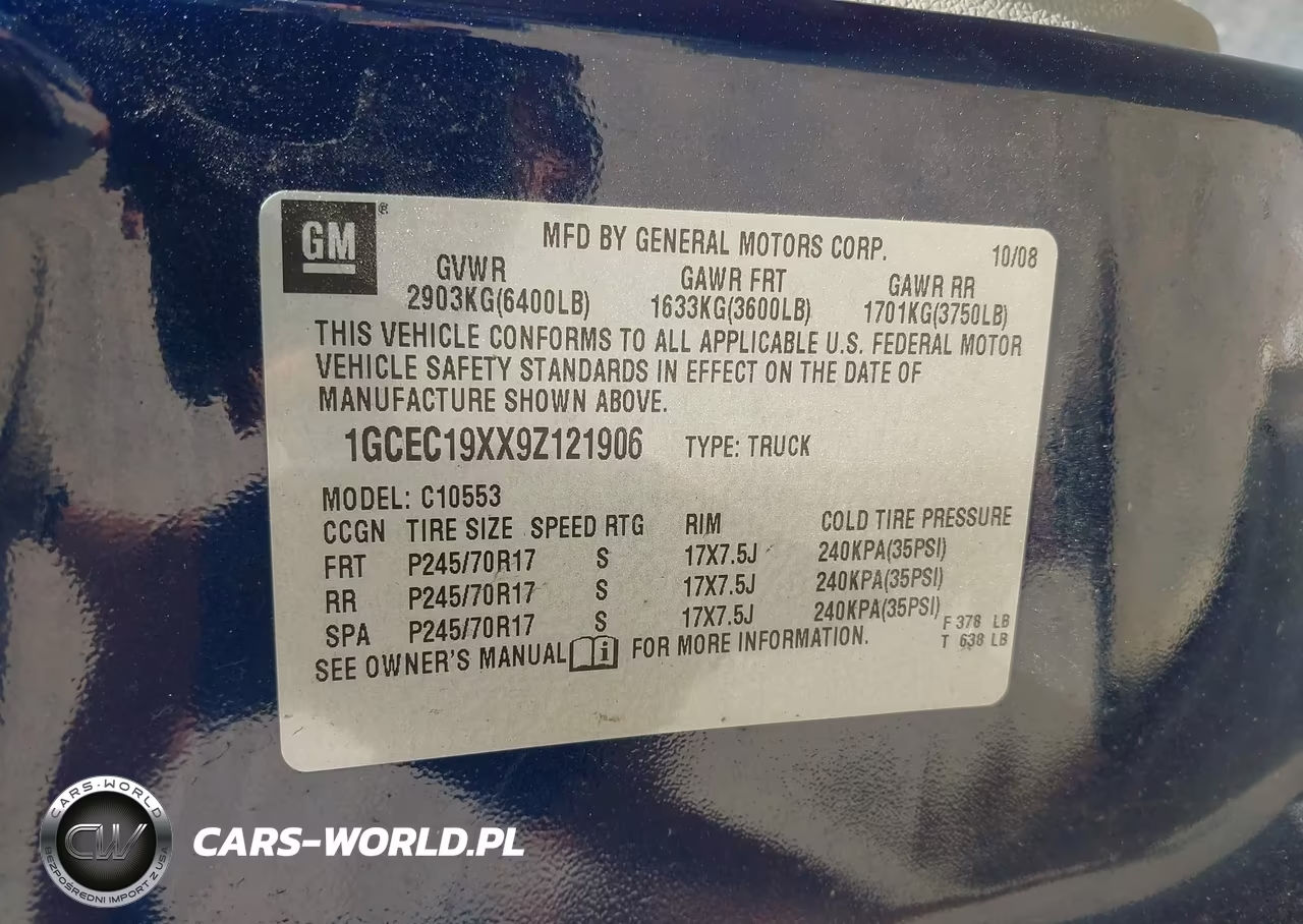 2009 Chevrolet Silverado 1500 Work Truck VIN:1GCEC19XX9Z121906 - 9