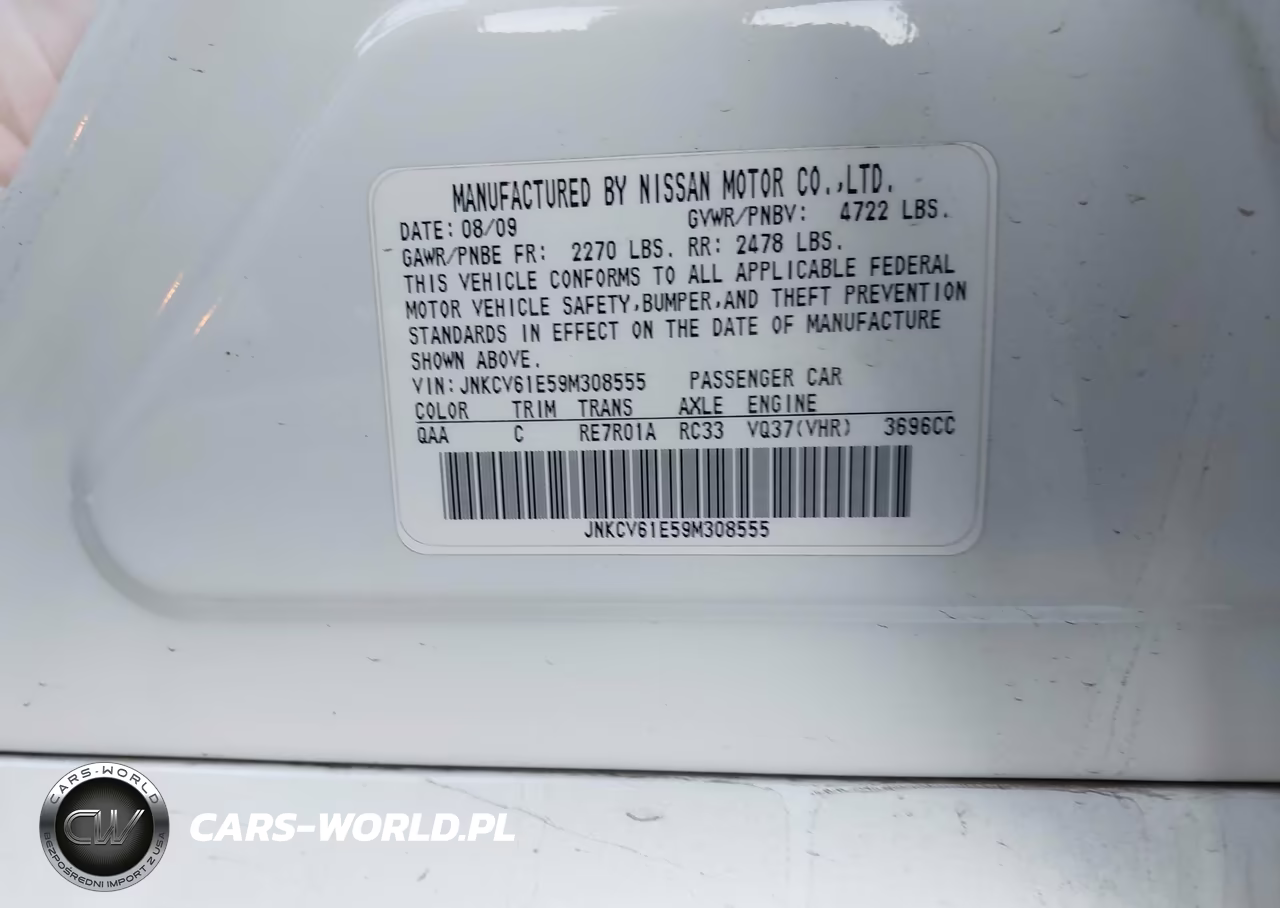 2009 Infiniti G37 Journey VIN:JNKCV61E59M308555 - 9