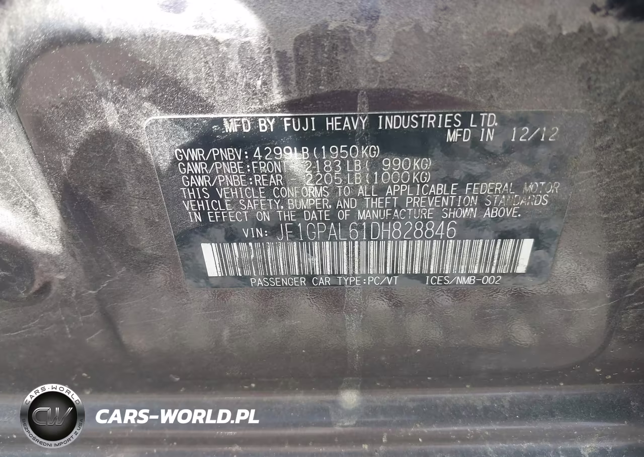 2013 Subaru Impreza 2.0I Sport Premium VIN:JF1GPAL61DH828846 - 9