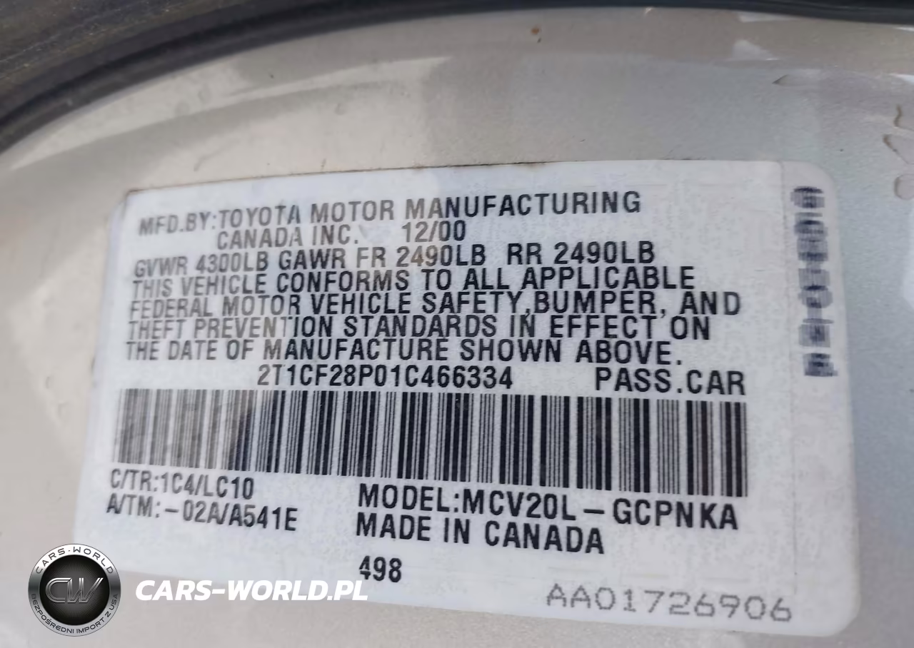 2001 Toyota Camry Solara Se V6 - Sle V6 VIN:2T1CS28P01C466334 - 9