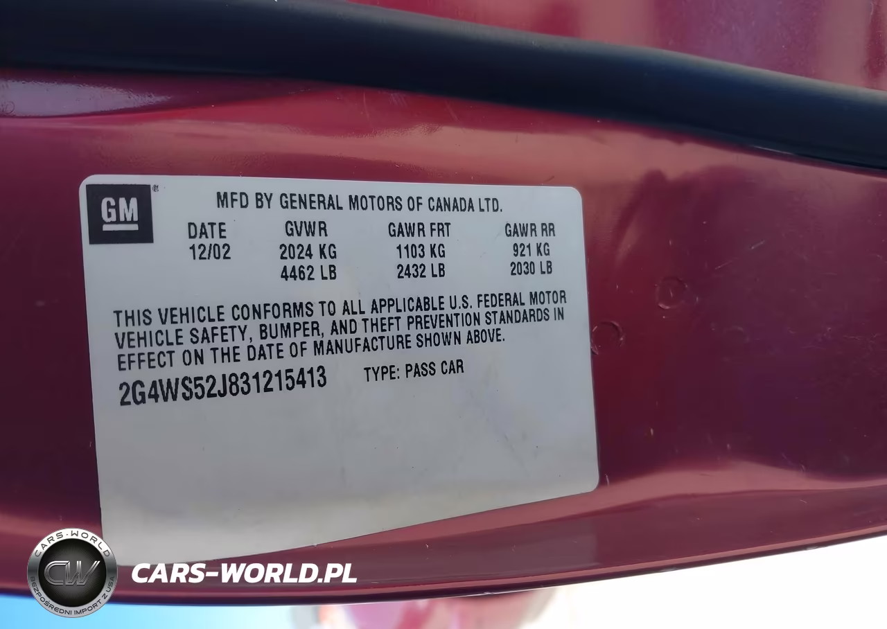 2003 Buick Century Custom VIN:2G4WS52J831215413 - 9