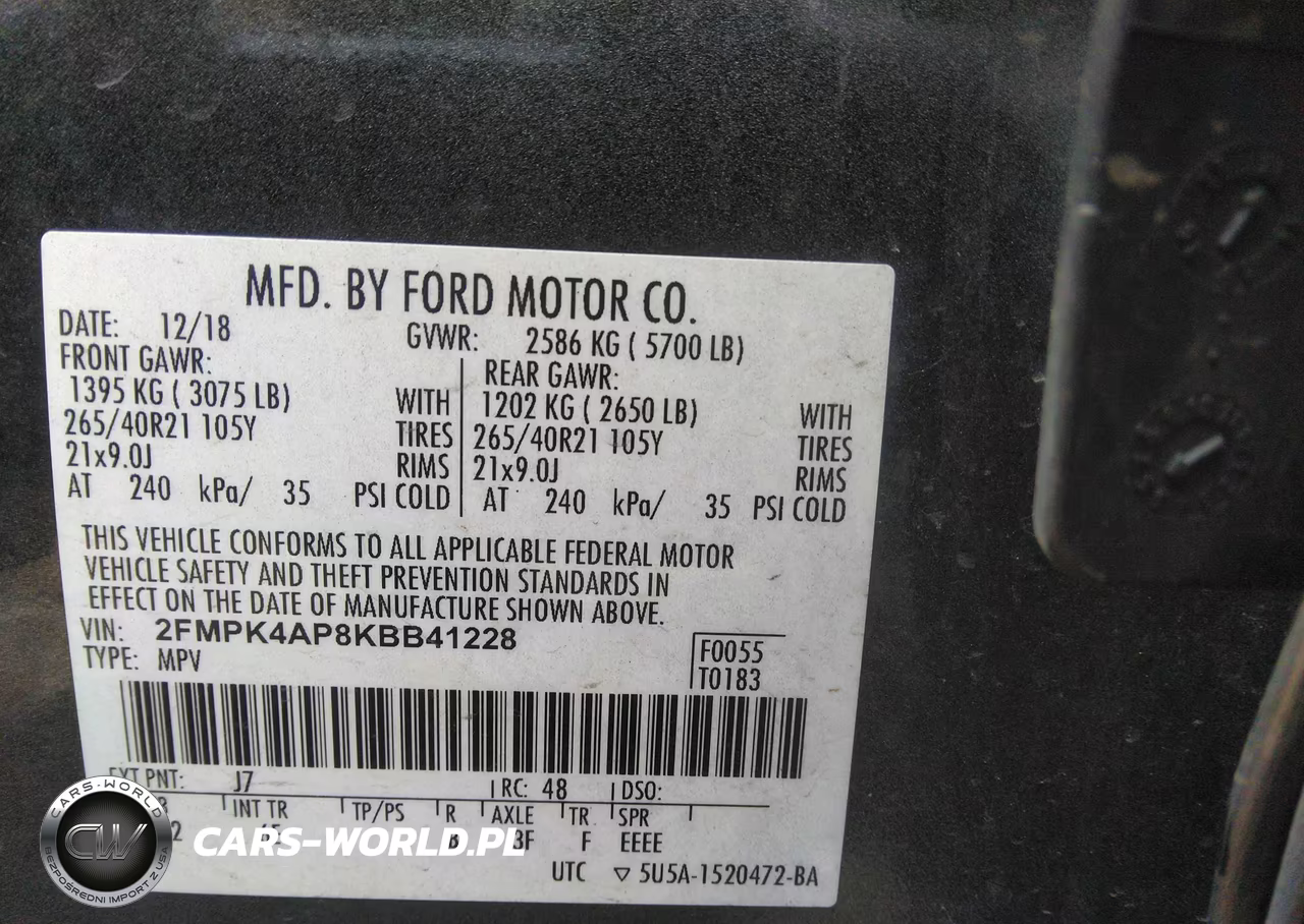 2019 Ford Edge St VIN:2FMPK4AP8KBB41228 - 9