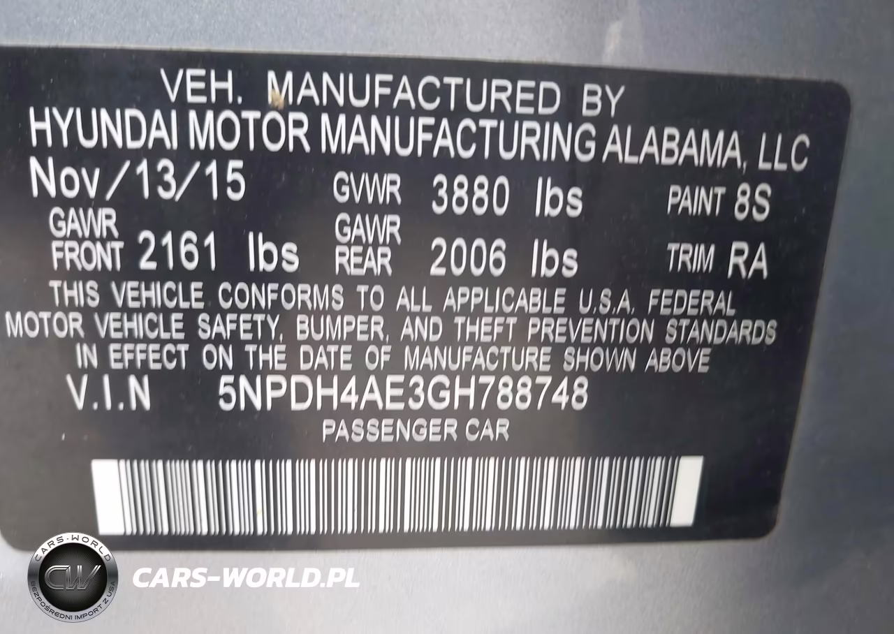 2016 Hyundai Elantra Se VIN:5NPDH4AE3GH788748 - 9