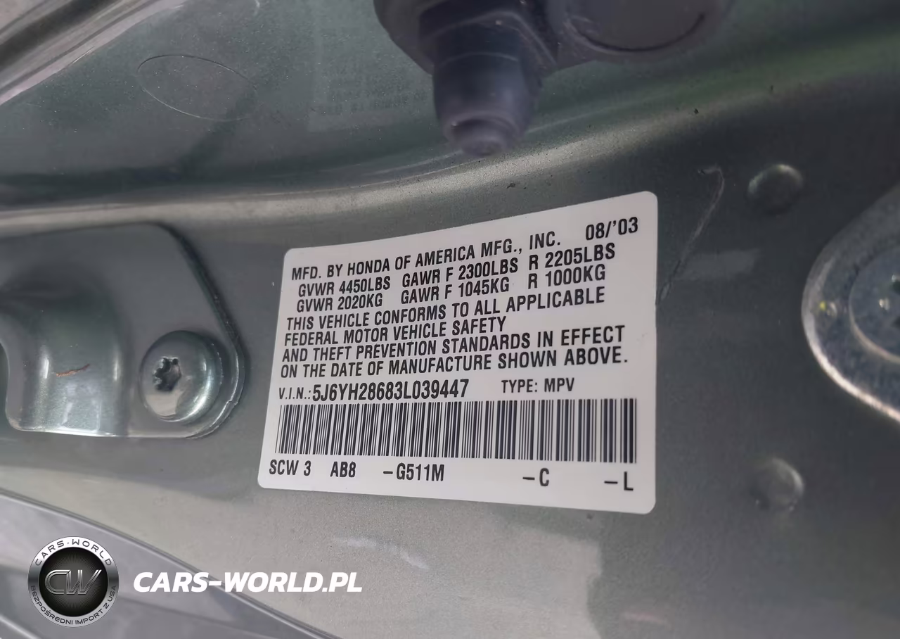 2003 Honda Element Ex VIN:5J6YH28683L039447 - 9