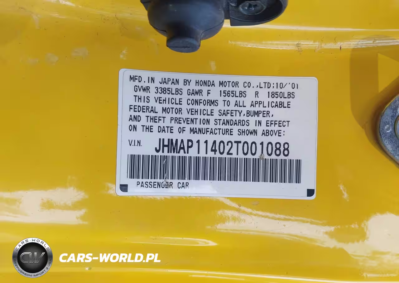 HONDA S2000 VIN:JHMAP11402T001088 - 9