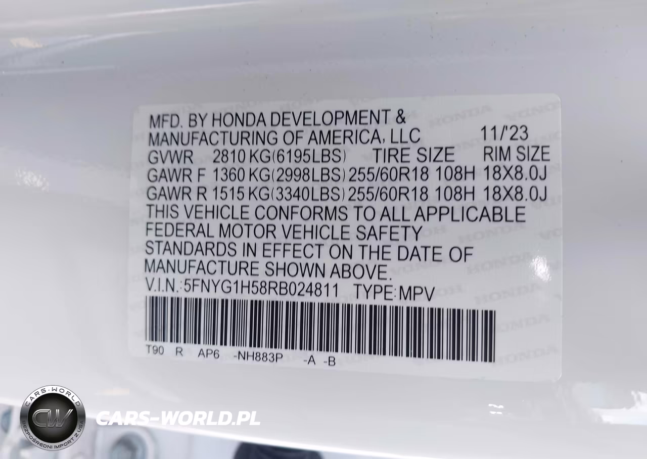 2024 Honda Pilot Awd Ex-L 7 Passenger VIN:5FNYG1H58RB024811 - 9