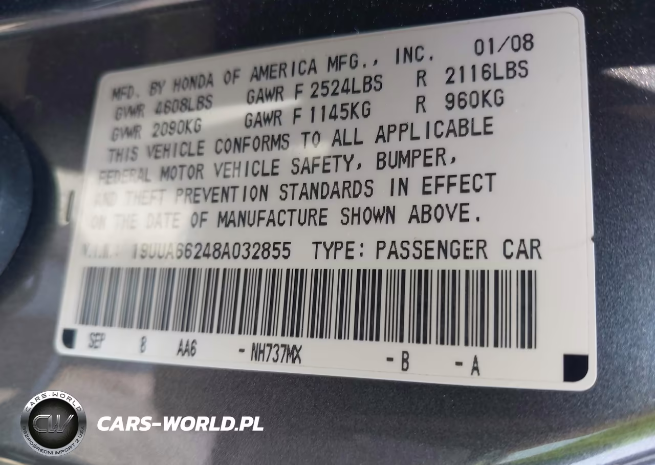 2008 Acura Tl 3.2 VIN:19UUA66248A032855 - 9