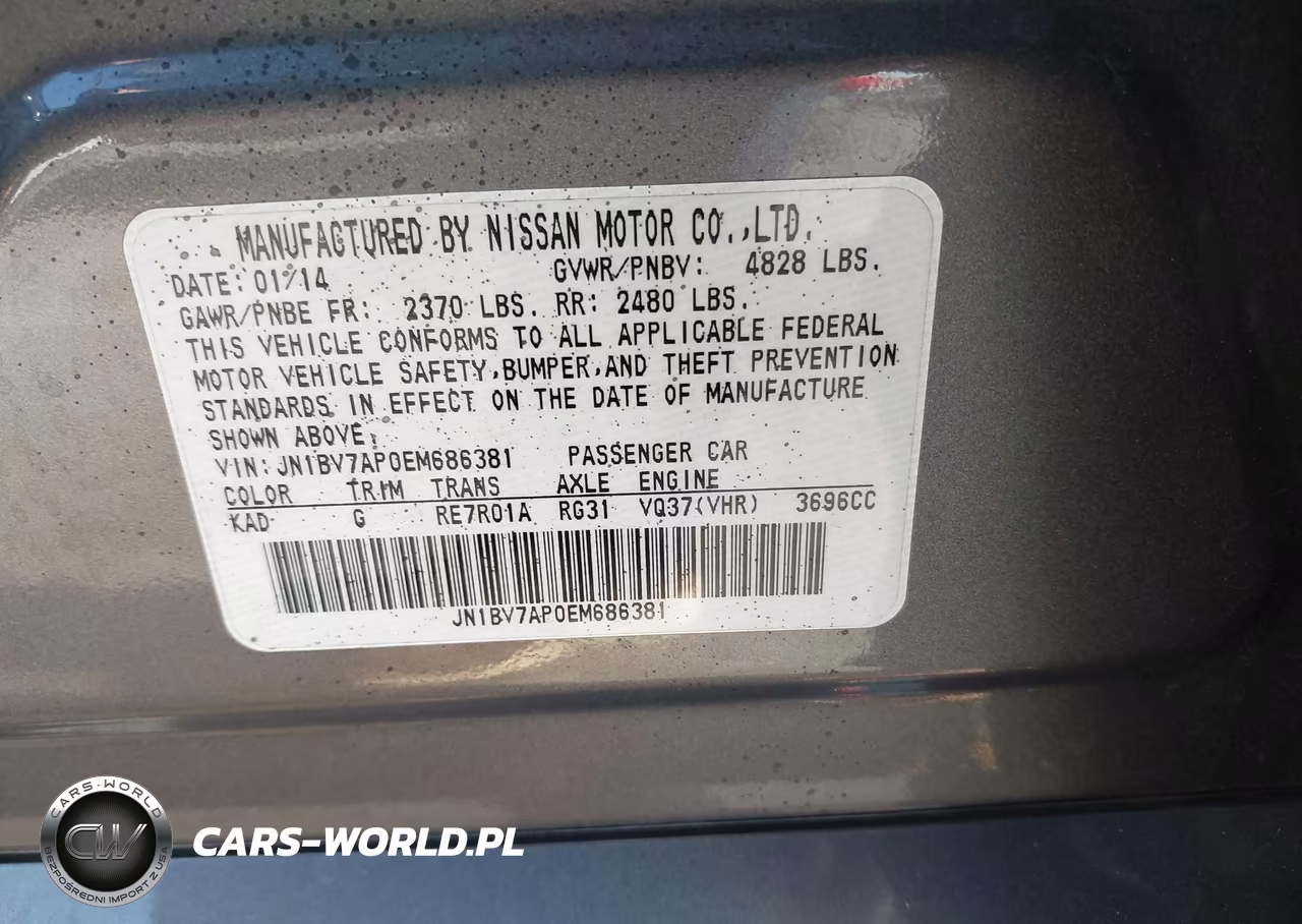 2014 Infiniti Q50 Premium VIN:JN1BV7AP0EM686381 - 9