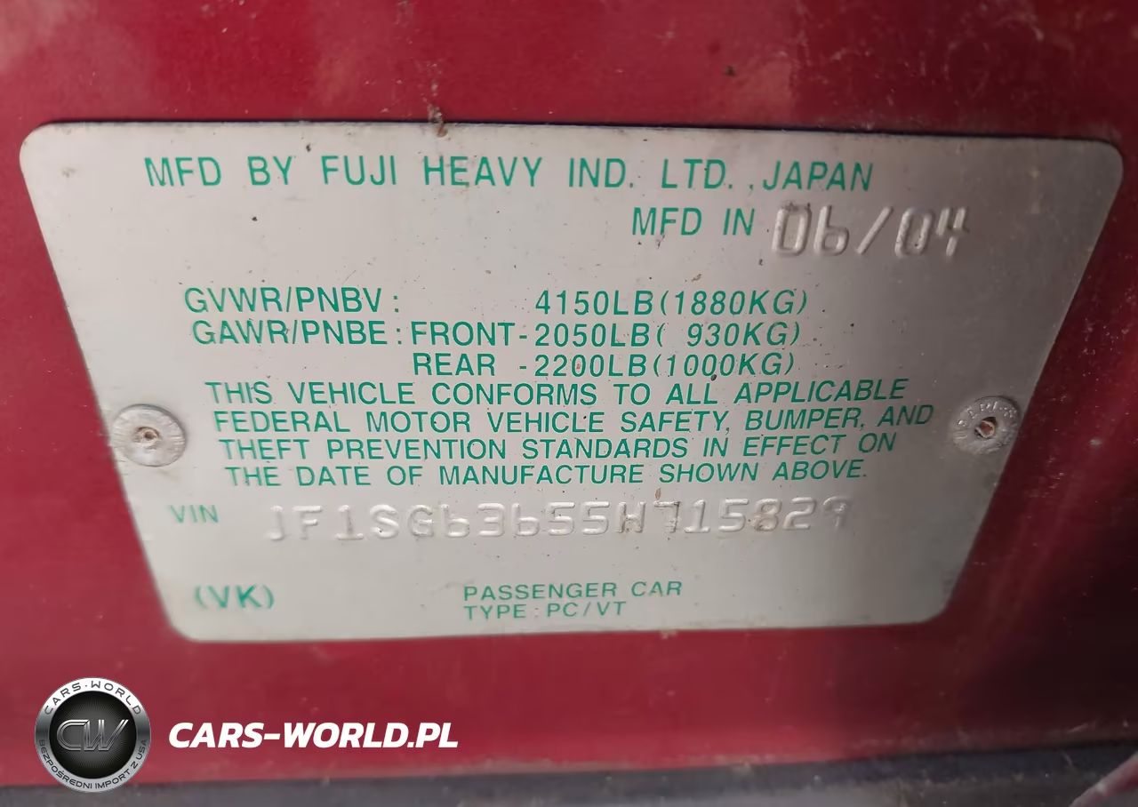 2005 Subaru Forester 2.5X VIN:JF1SG63655H715829 - 9