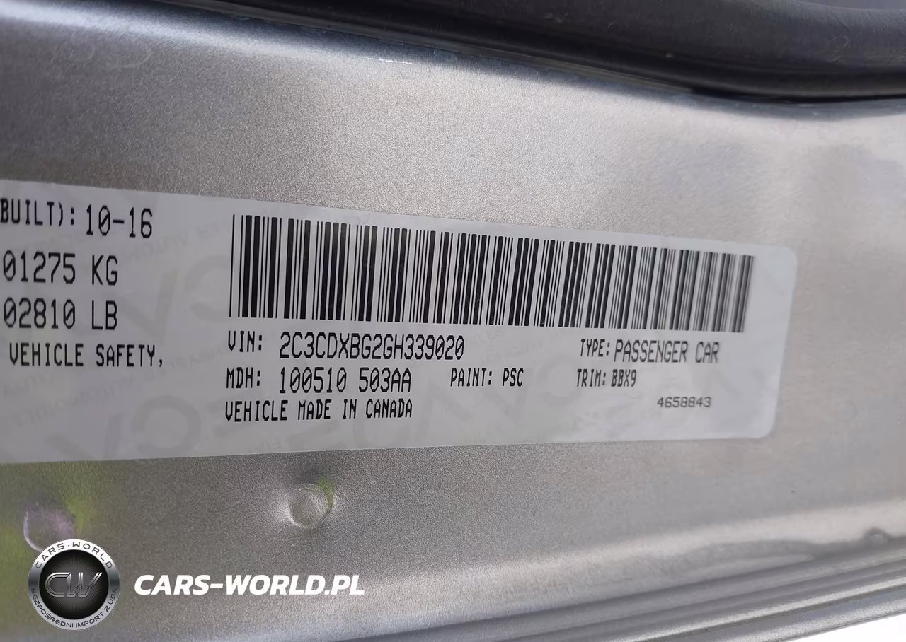 2016 Dodge Charger Se VIN:2C3CDXBG2GH339020 - 5