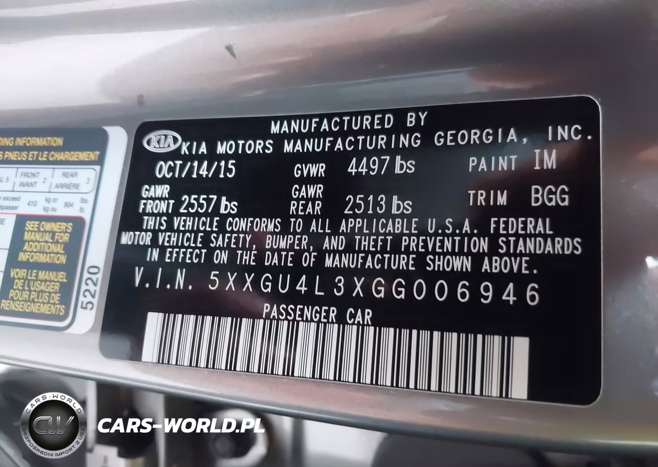 2016 Kia Optima Ex VIN:5XXGU4L3XGG006946 - 9
