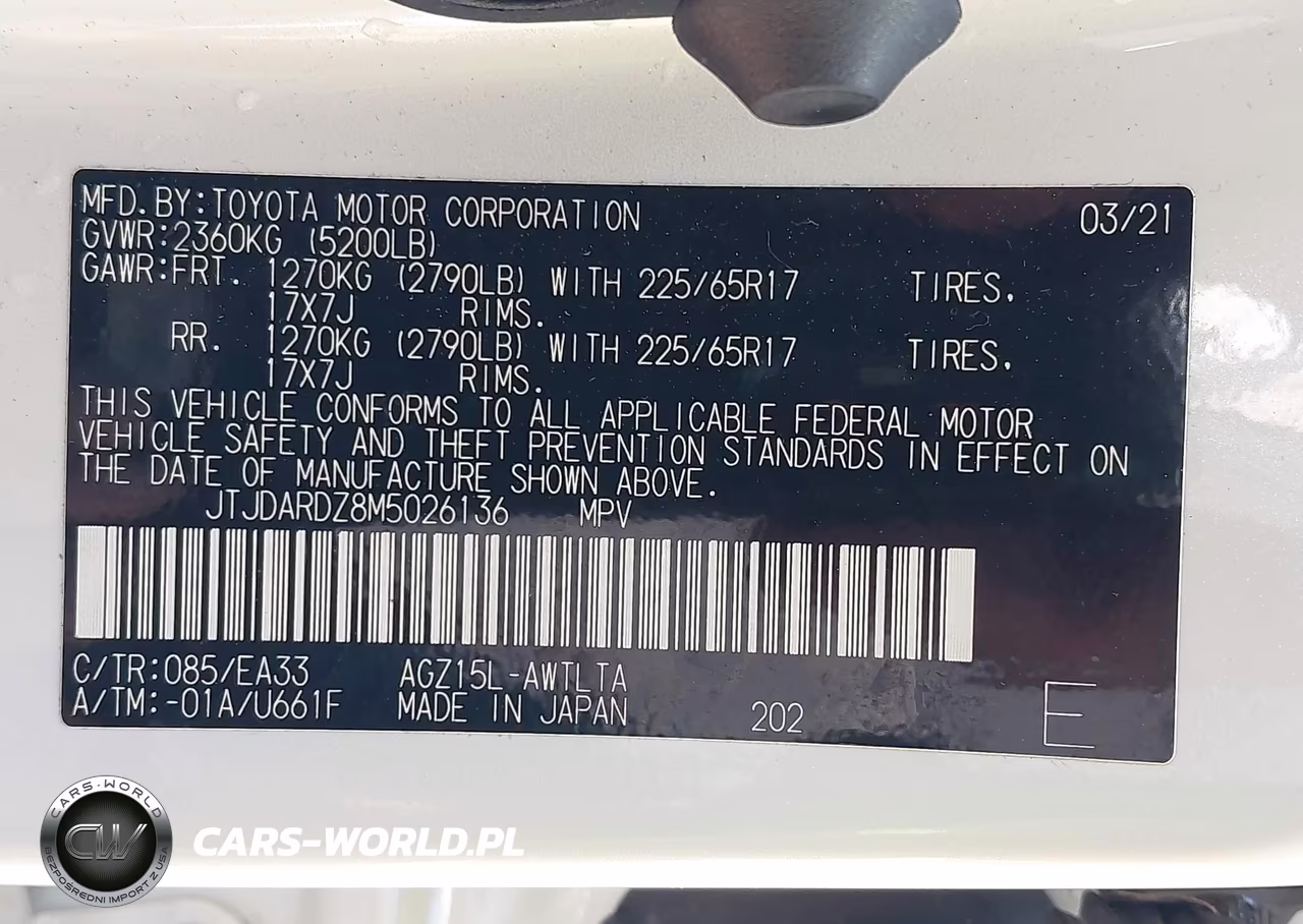 2021 Lexus Nx 300 VIN:JTJDARDZ8M5026136 - 9
