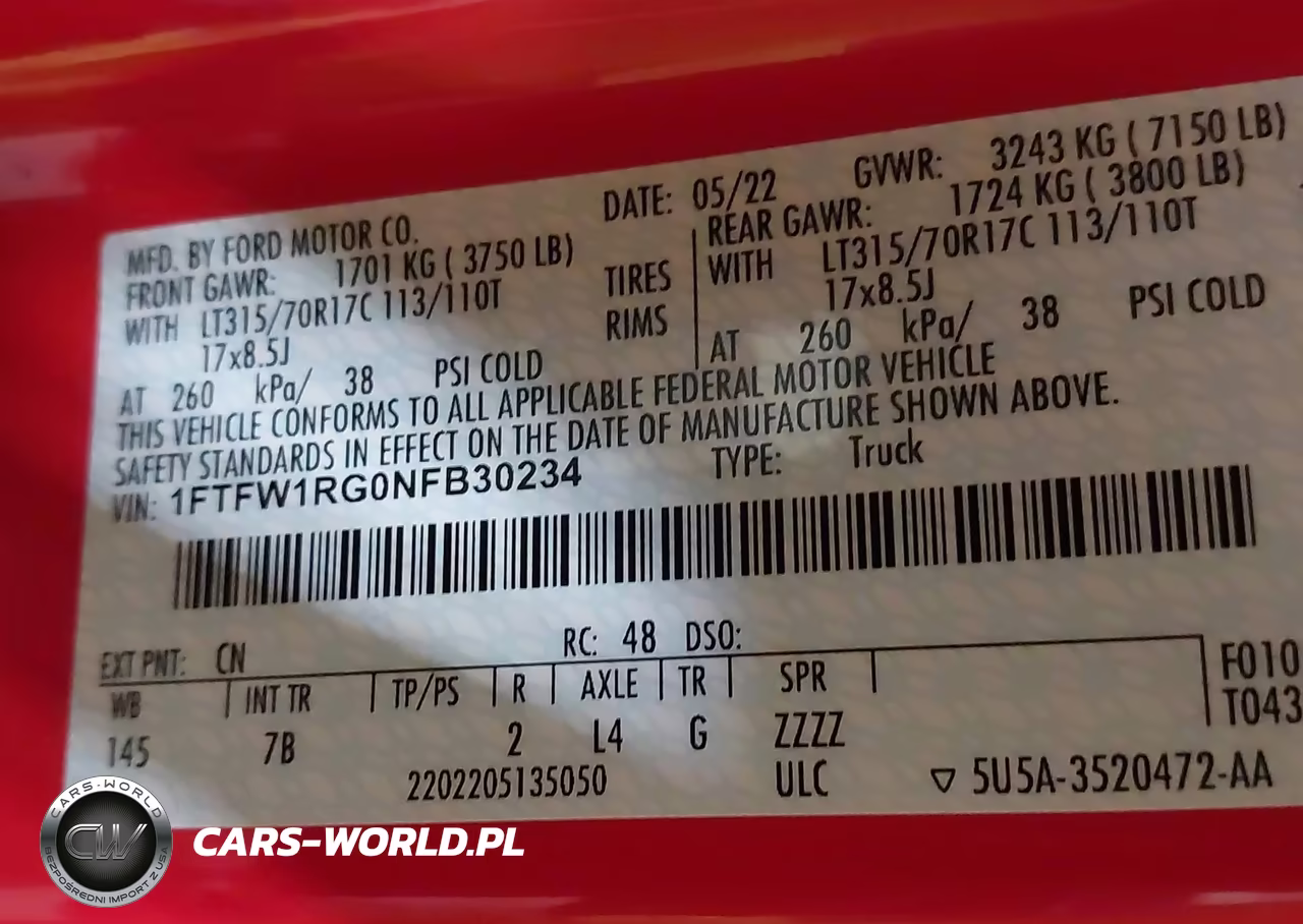 2022 FORD F150 RAPTO RAPTOR VIN:1FTFW1RG0NFB30234 - 9
