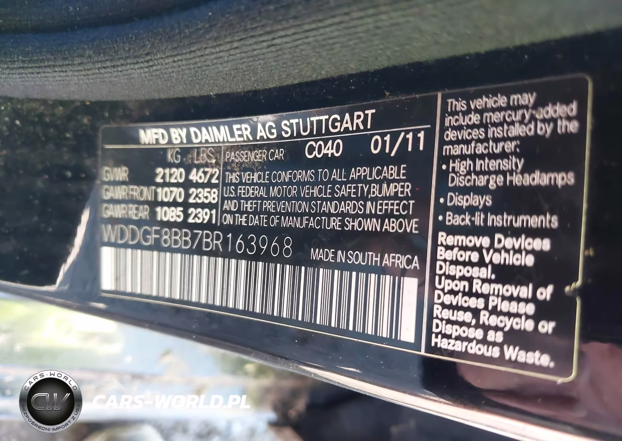 2011 Mercedes-Benz C 300 Luxury 4Matic-Sport 4Matic VIN:WDDGF8BB7BR163968 - 9