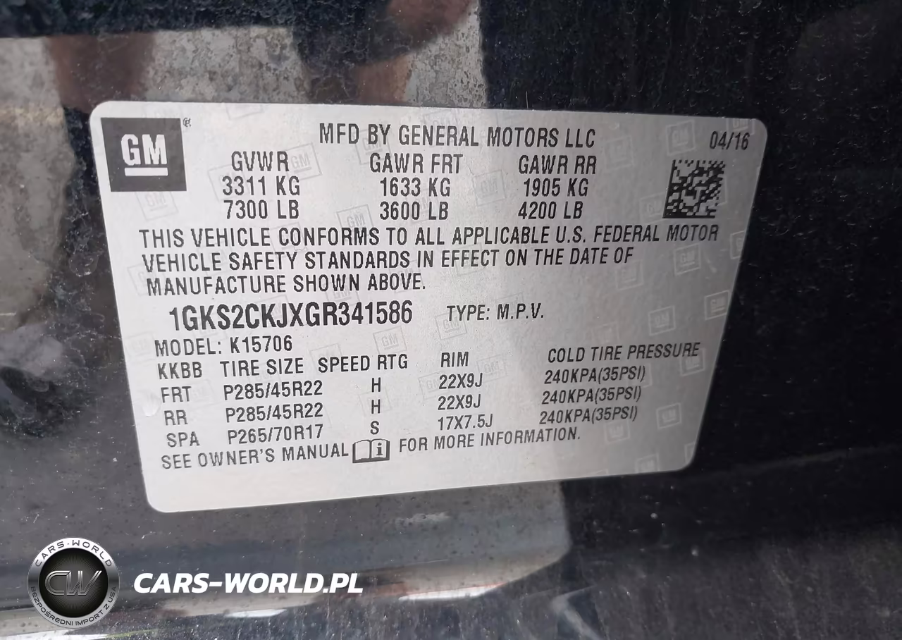 2016 GMC Yukon Denali VIN:1GKS2CKJXGR341586 - 9