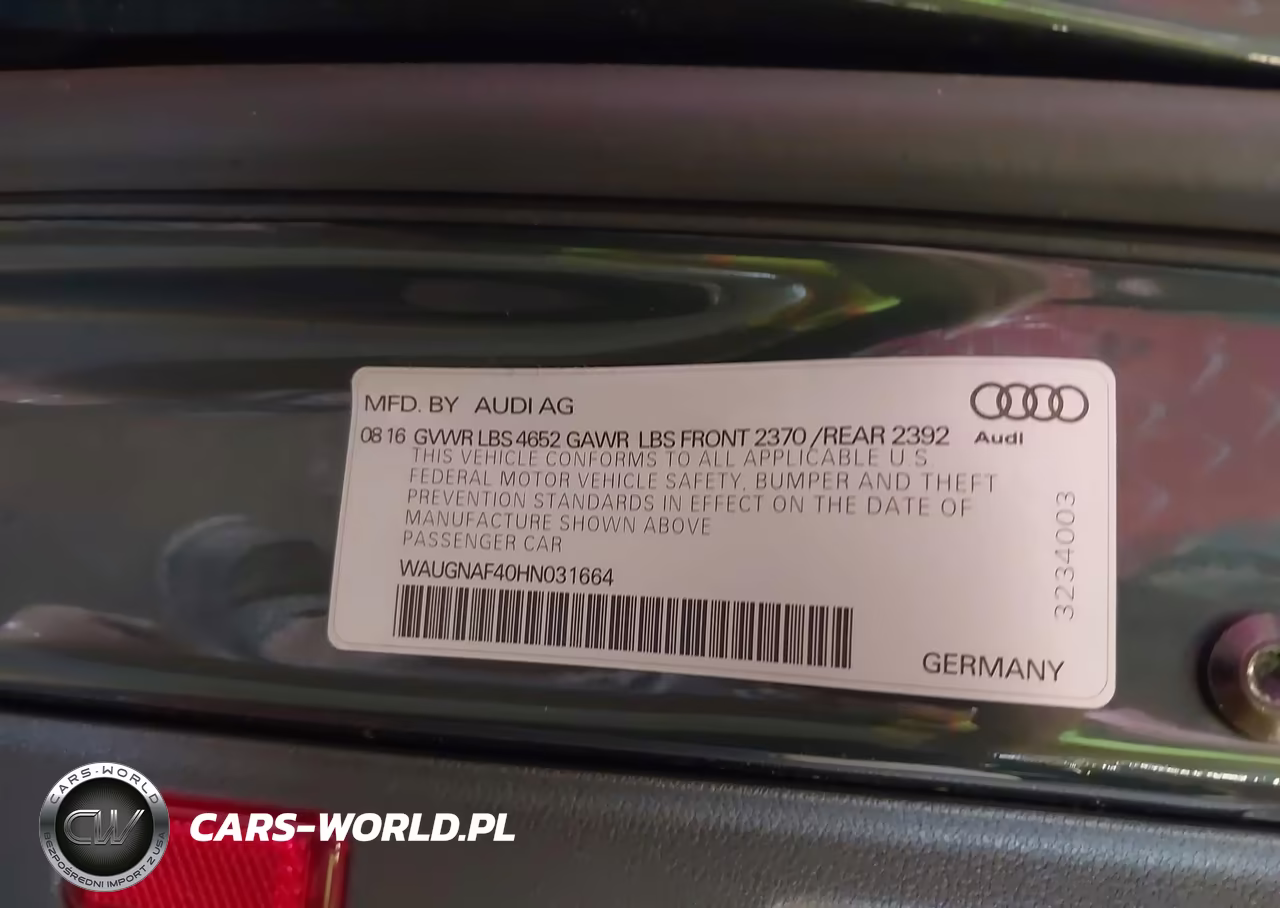 2017 Audi A4 2.0T Premium VIN:WAUGNAF40HN031664 - 9