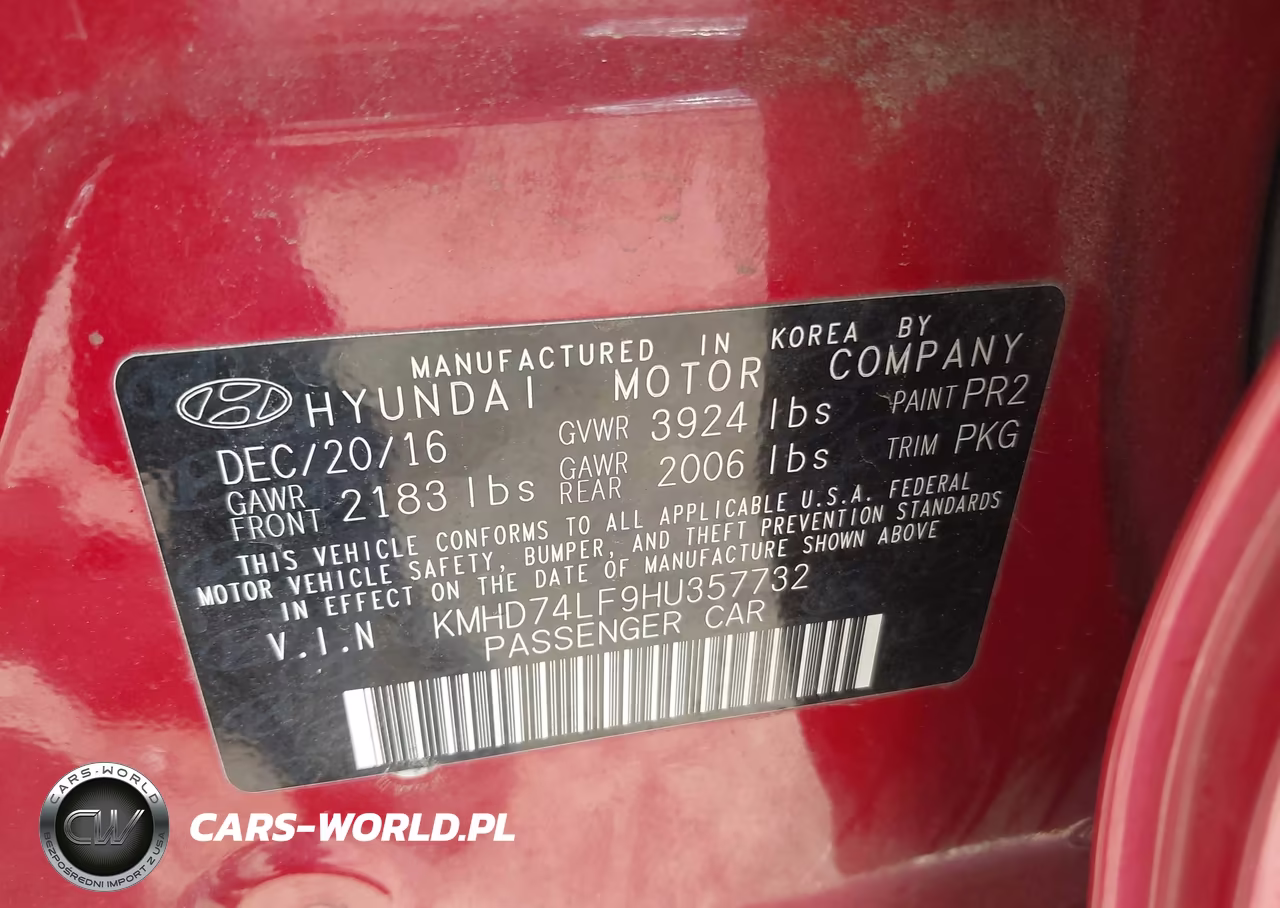 2017 Hyundai Elantra Se VIN:KMHD74LF9HU357732 - 9
