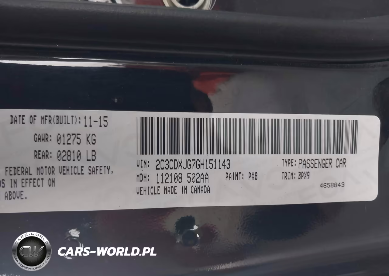 2016 Dodge Charger Sxt VIN:2C3CDXJG7GH151143 - 9