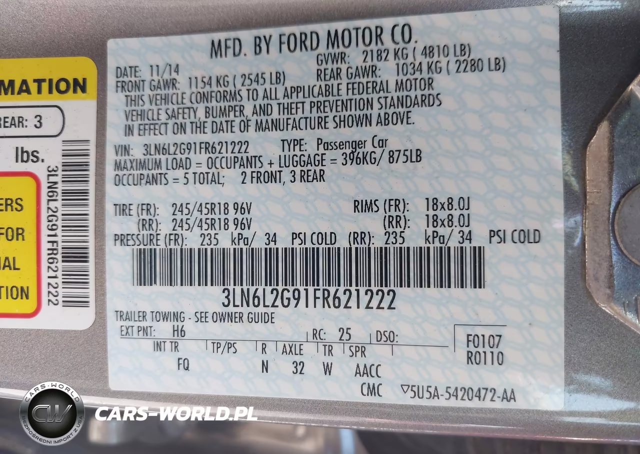 2015 Lincoln Mkz VIN:3LN6L2G91FR621222 - 9