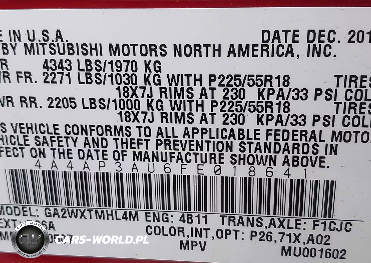2015 Mitsubishi Outlander Sport Es VIN:4A4AP3AU6FE018641 - 9