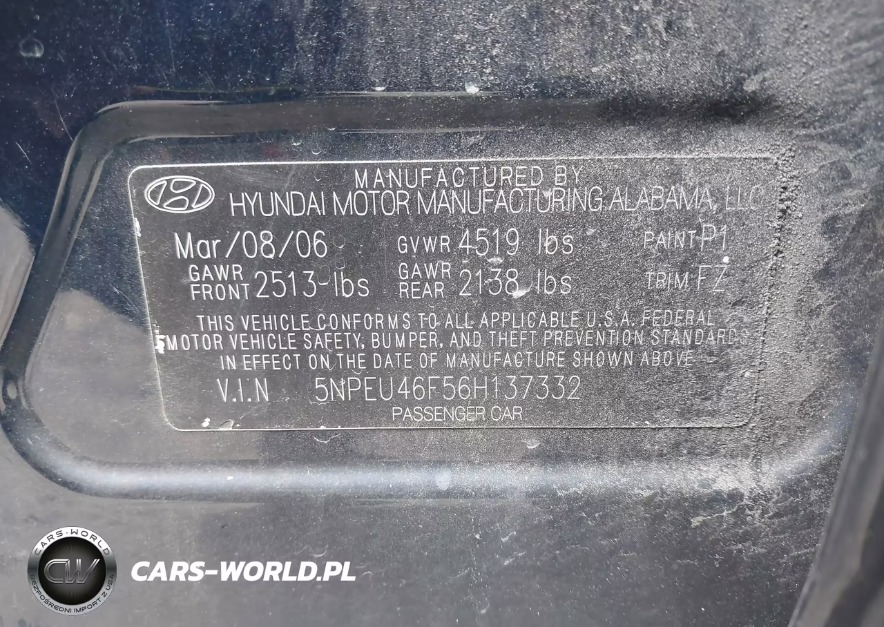2006 Hyundai Sonata Gls V6-Lx V6 VIN:5NPEU46F56H137332 - 9