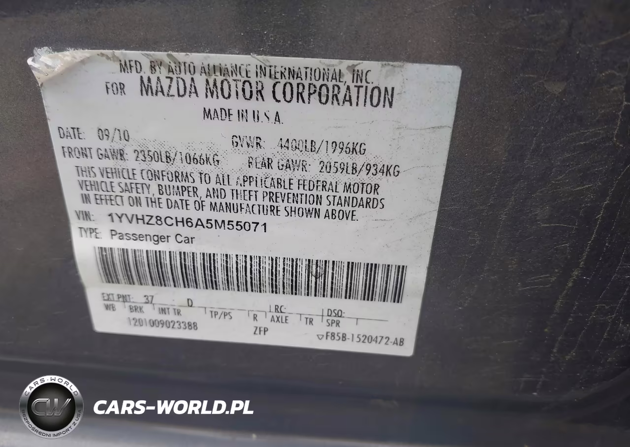 2010 Mazda 6 I VIN:1YVHZ8CH6A5M55071 - 9